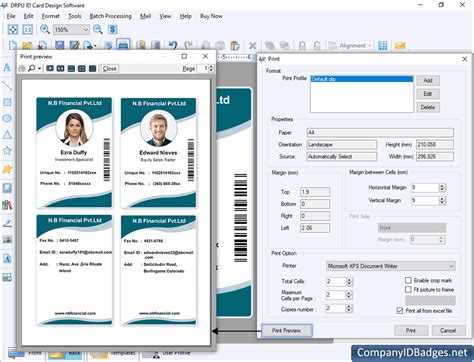 id card printing software